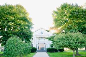 green single family home