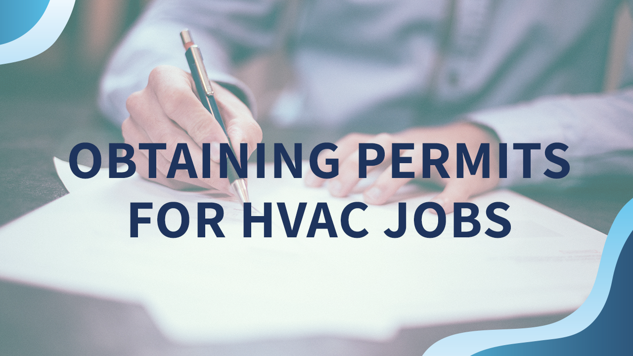 man writing permit for HVAC job
